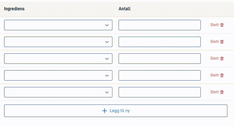 Filtering options in a repeating group