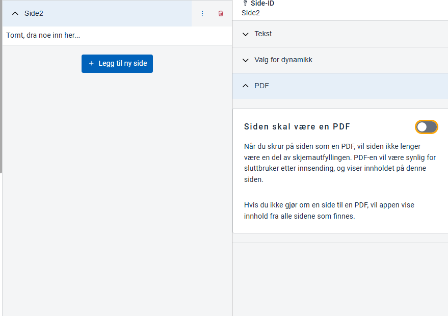 Screenshot of the PDF switch