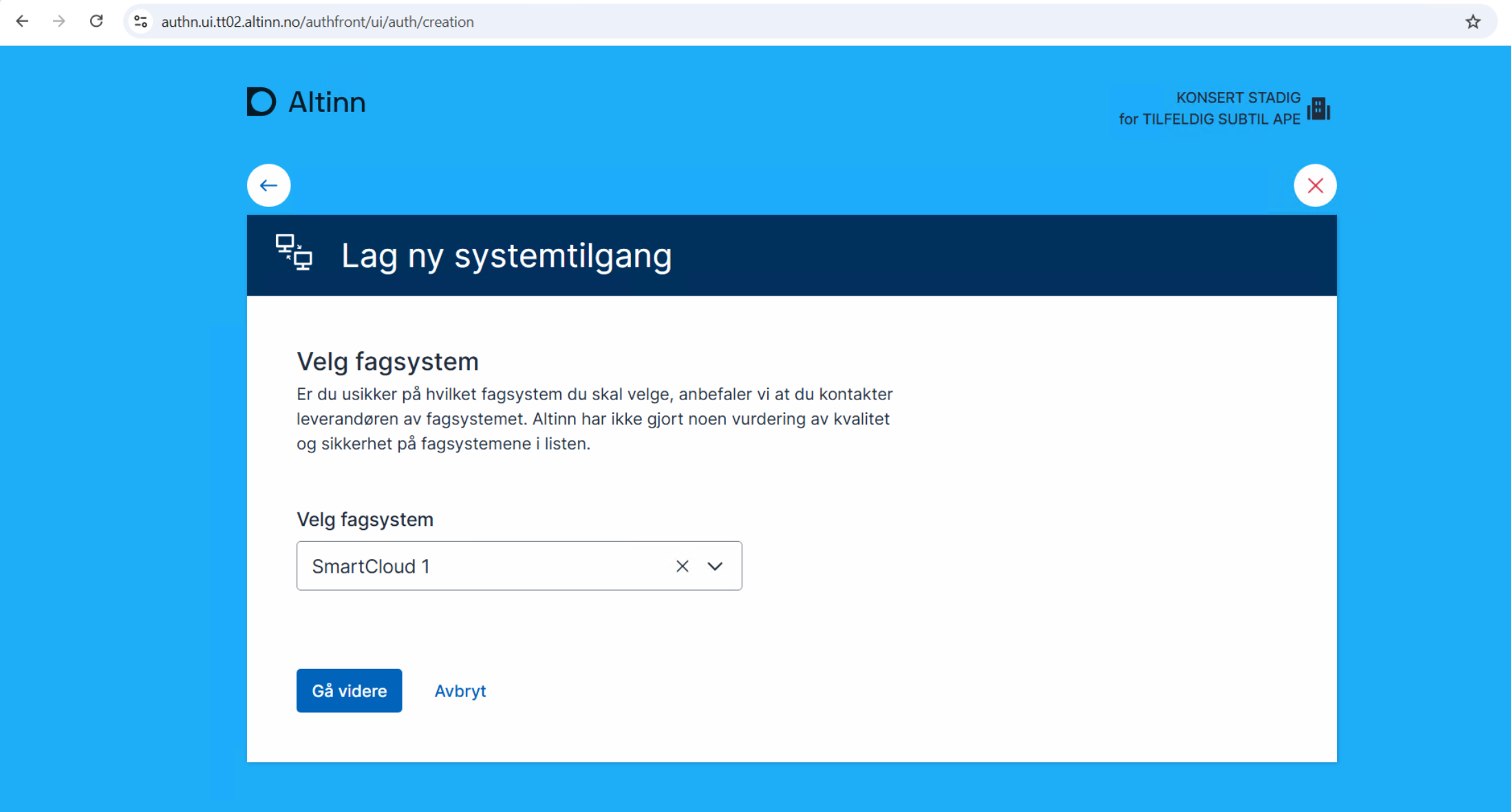 Select system as end user
