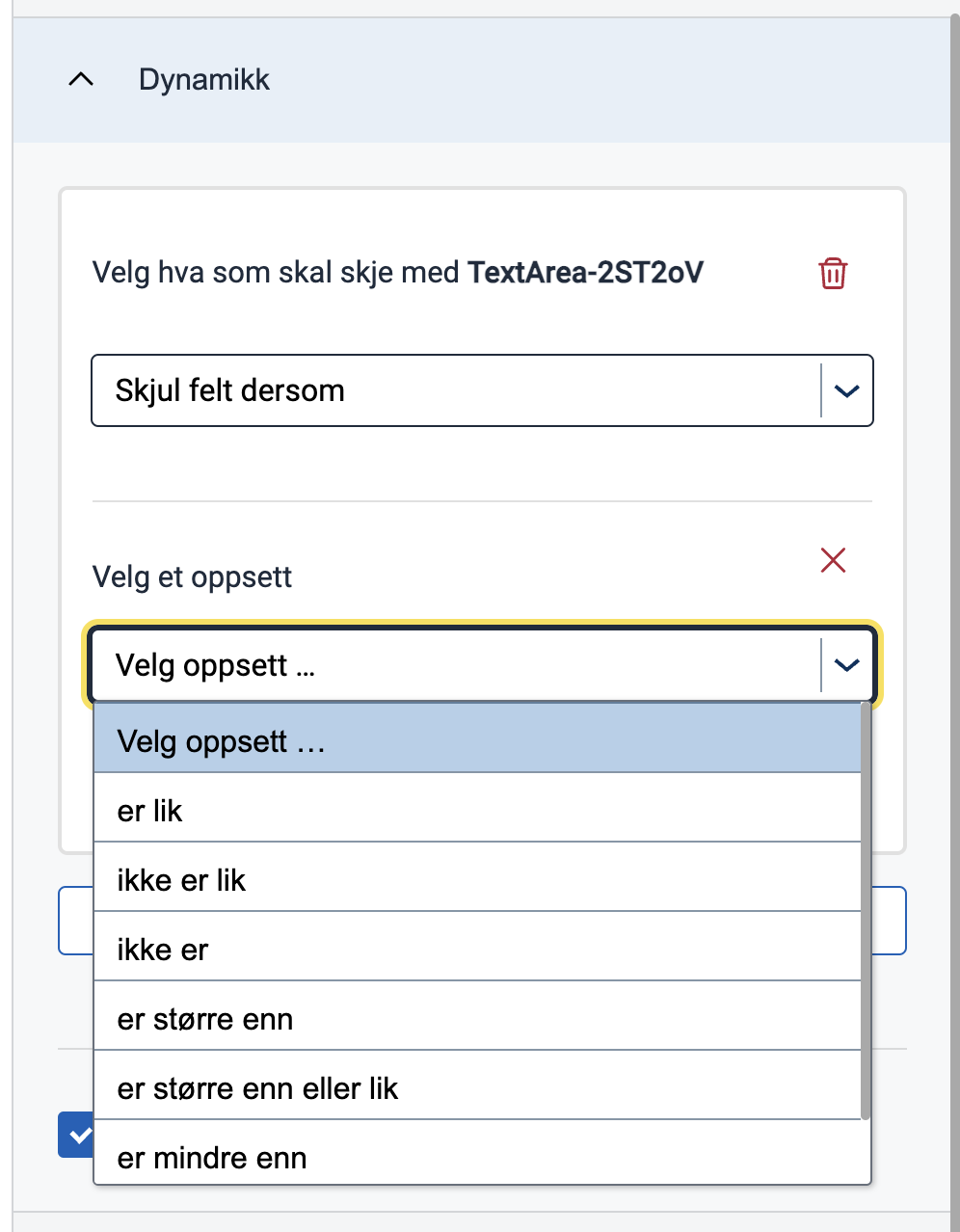 Velg en funksjon