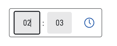 Timepicker inndata
