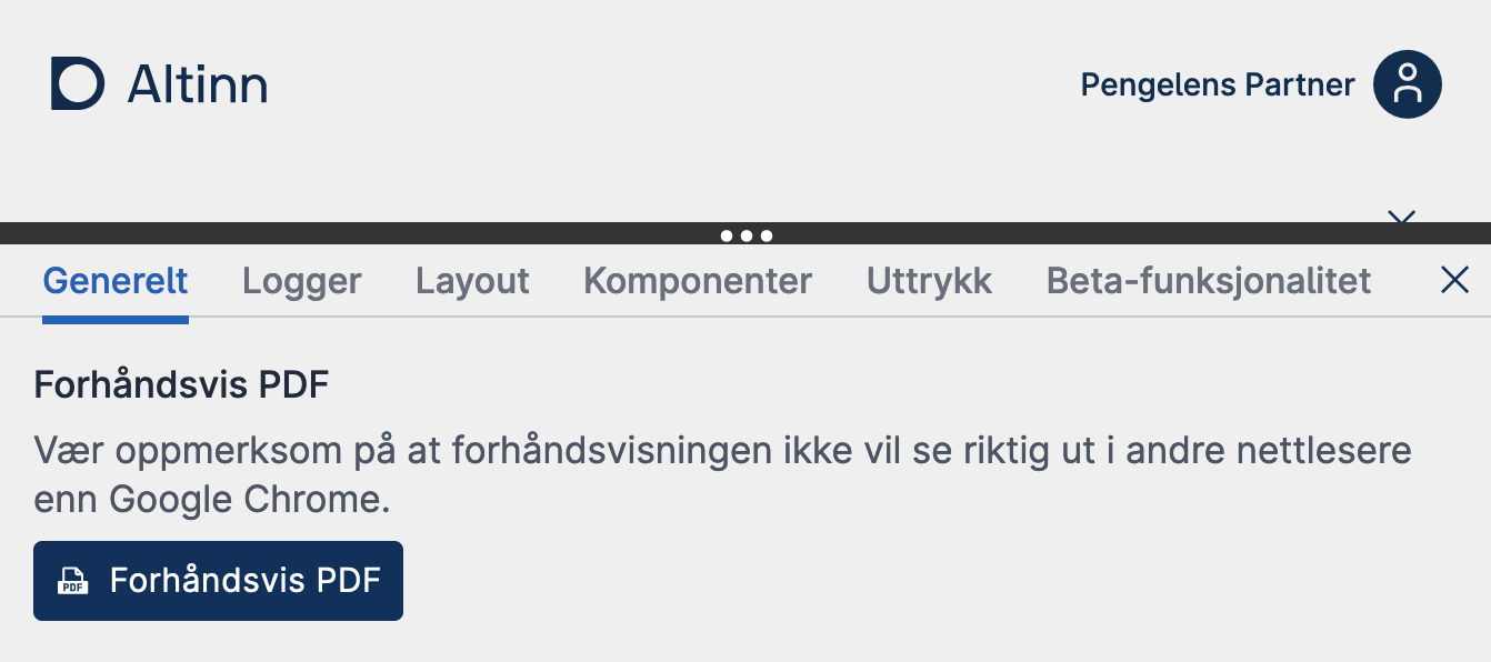 Utviklerverktøyet, skjermbilde