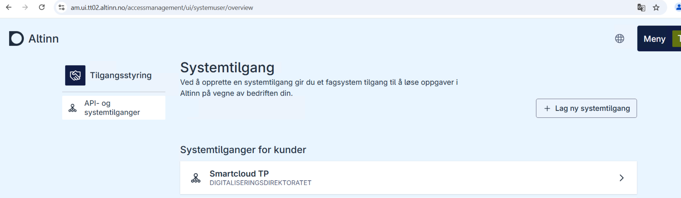 list av systembrukerne