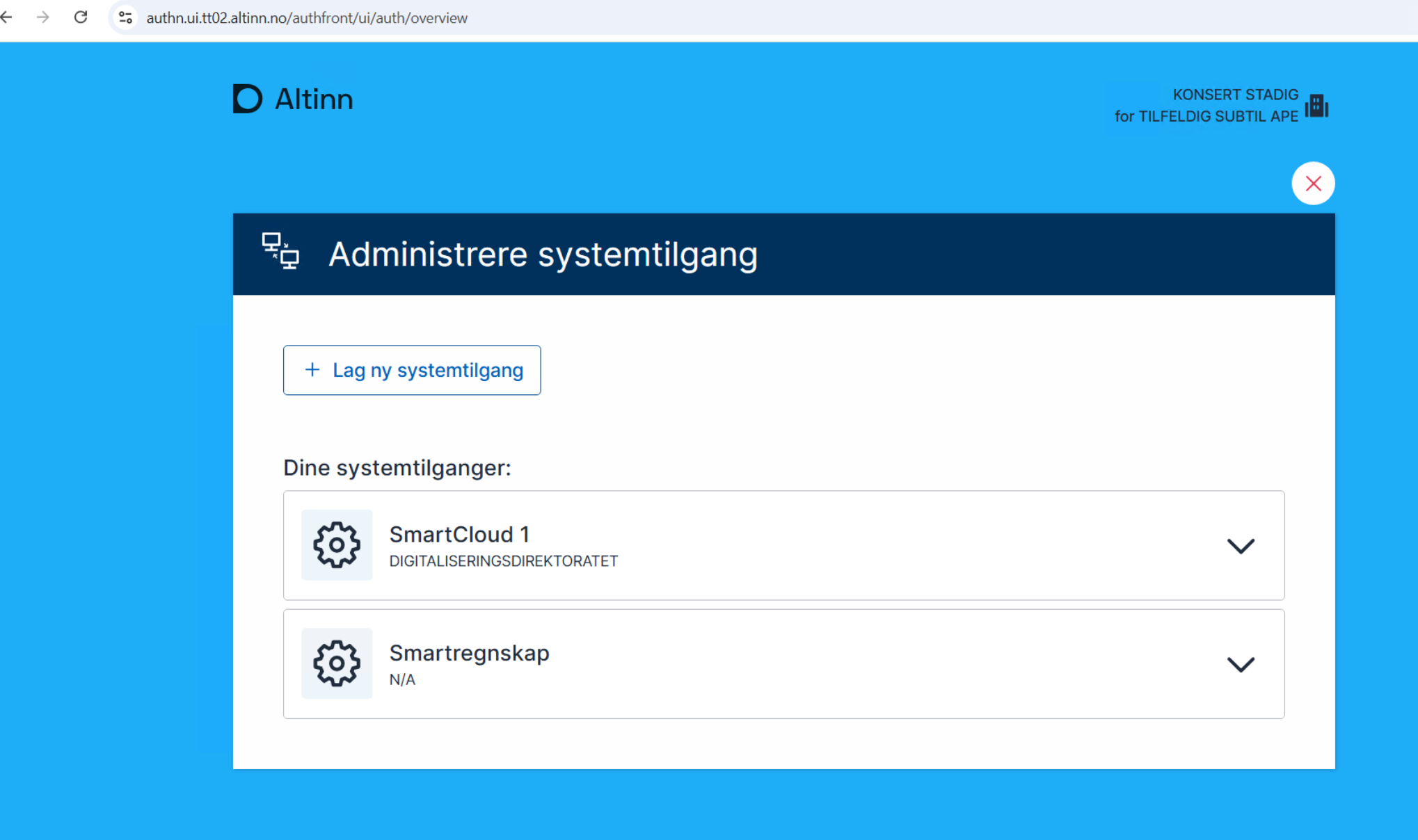 systembruker detalje