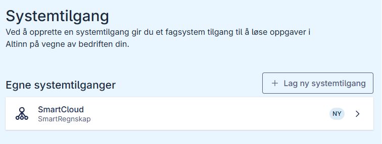 Opprett systemtilgang 5