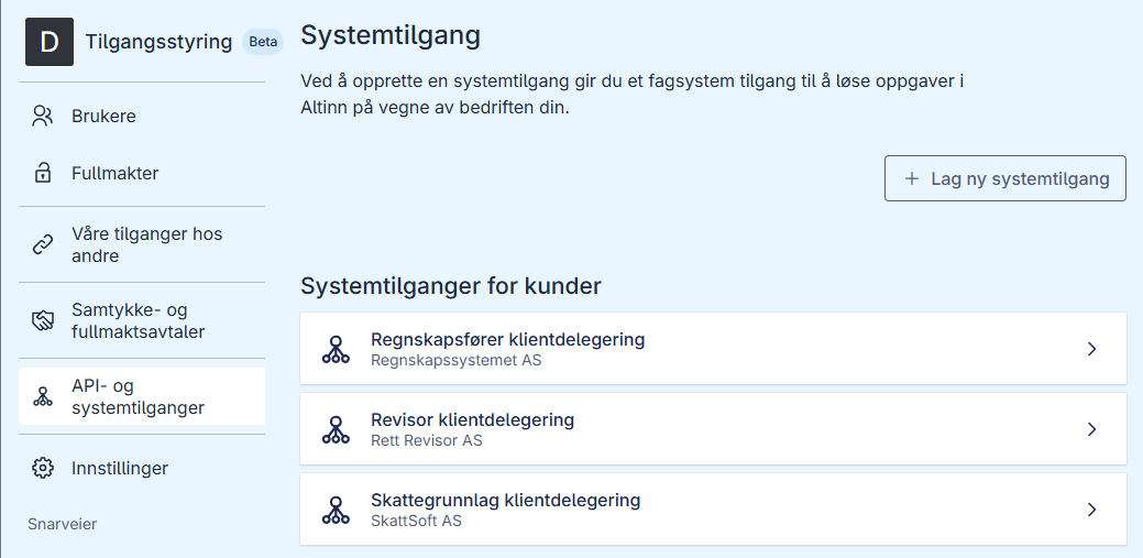 klientdelegering steg 1