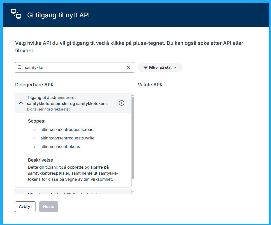 Scope-delegering i Altinn