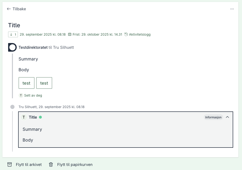 Dialog med en transmission
