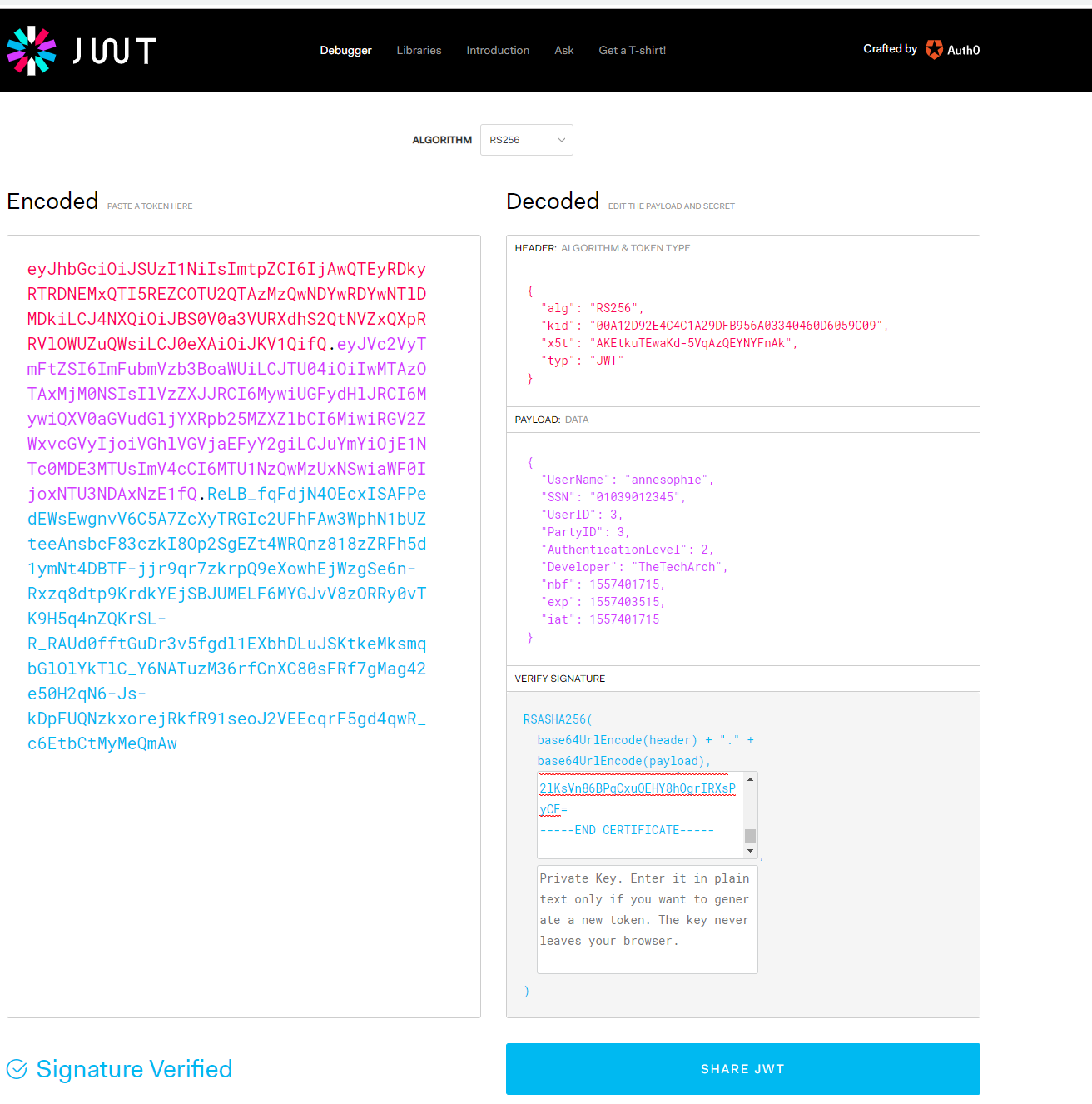 JWT Format – Altinn